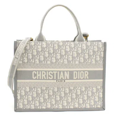 Pre-owned Dior Christian  Gray Jacquard Tote Bag ()