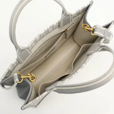 Pre-owned Dior Christian  Gray Jacquard Tote Bag ()