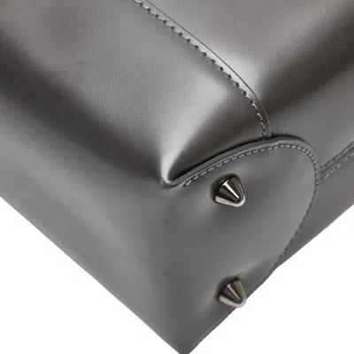 Pre-owned Dior Christian  Gray Leather Handbag Shoulder Bag ()