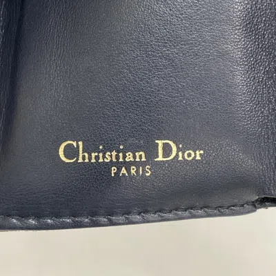 Pre-owned Dior Christian  Navy Canvas Wallet (tri-fold) () In Blue