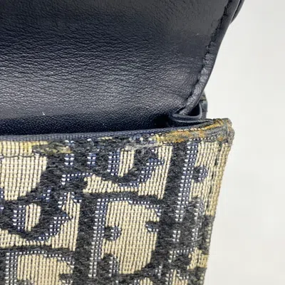 Pre-owned Dior Christian  Navy Canvas Wallet (tri-fold) () In Blue