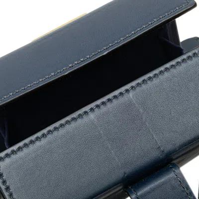 Pre-owned Dior Christian  Navy Leather Shoulder Bag () In Blue