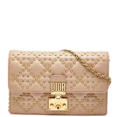 Pre-owned Dior Christian  Pink Leather Shoulder Bag ()