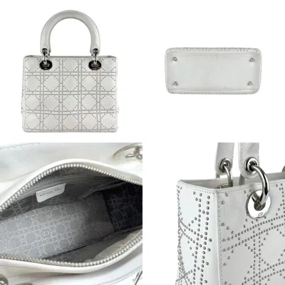 Pre-owned Dior Christian  White Leather Handbag Shoulder Bag ()