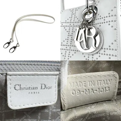 Pre-owned Dior Christian  White Leather Handbag Shoulder Bag ()
