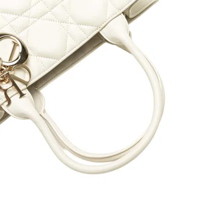 Pre-owned Dior Christian  White Leather Handbag Shoulder Bag ()