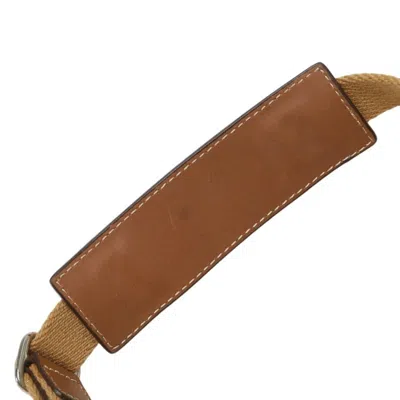 Pre-owned Coach Beige Brown Canvas Leather Shoulder Bag () In Multi