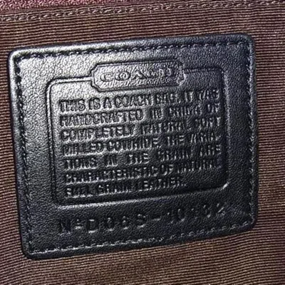 Pre-owned Coach Black Brown Leather Handbag Shoulder Bag Tote Bag () In Multi