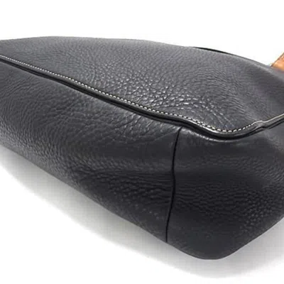 Pre-owned Coach Black Brown Leather Handbag Shoulder Bag Tote Bag () In Multi