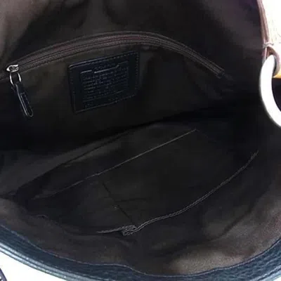 Pre-owned Coach Black Brown Leather Handbag Shoulder Bag Tote Bag () In Multi