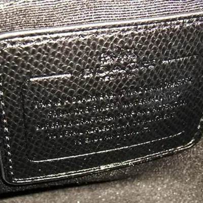 Pre-owned Coach Black Brown Red Color Yellow Leather Pvc Handbag Shoulder Bag Tote Bag ()