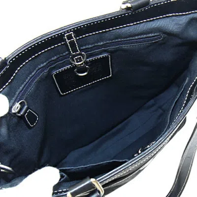 Pre-owned Coach Black Canvas Leather Tote Bag ()