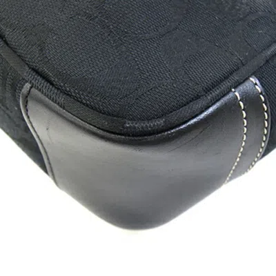 Pre-owned Coach Black Canvas Leather Tote Bag ()