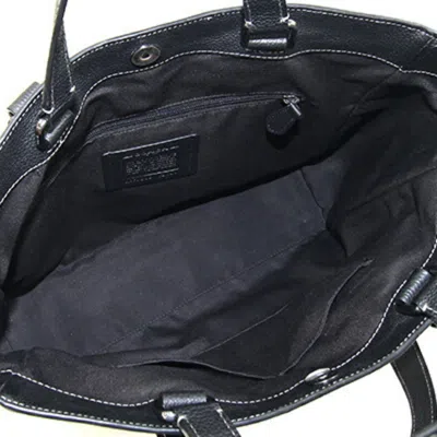 Pre-owned Coach Black Gray Pvc Leather Tote Bag () In Multi