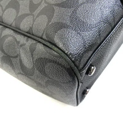 Pre-owned Coach Black Gray Pvc Leather Tote Bag () In Multi