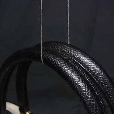 Pre-owned Coach Black Ivory Leather Handbag Shoulder Bag Tote Bag () In Multi