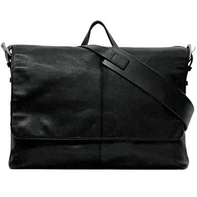 Pre-owned Coach Black Leather Messenger Bag Shoulder Bag ()