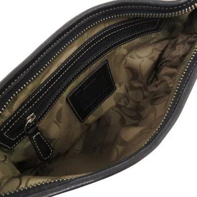 Pre-owned Coach Black White Leather Shoulder Bag () In Multi