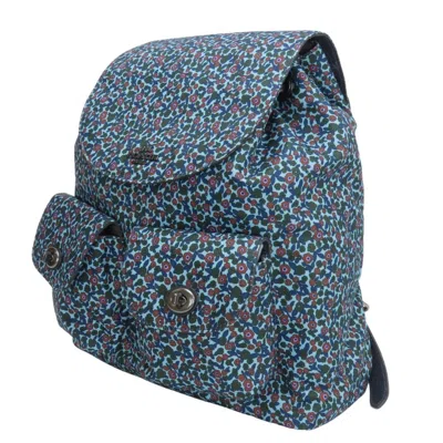 Pre-owned Coach Blue Navy Nylon Leather Backpack ()
