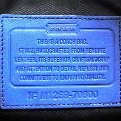 Pre-owned Coach Blue Leather Handbag Shoulder Bag Tote Bag ()