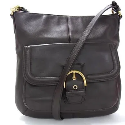 Pre-owned Coach Brown Leather Handbag Shoulder Bag Tote Bag ()