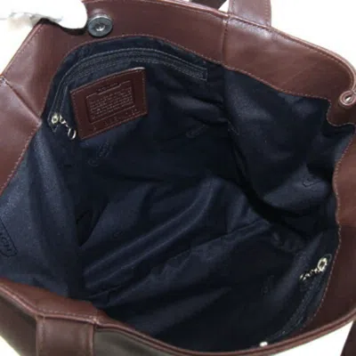 Pre-owned Coach Dark Brown Leather Tote Bag ()