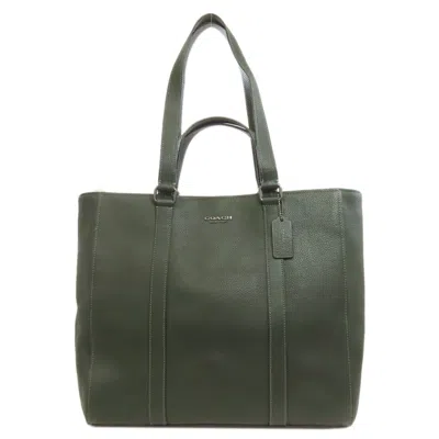 Pre-owned Coach Green Leather Tote Bag ()