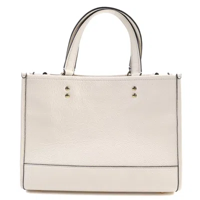 Pre-owned Coach Ivory Leather Shoulder Bag Tote Bag () In White