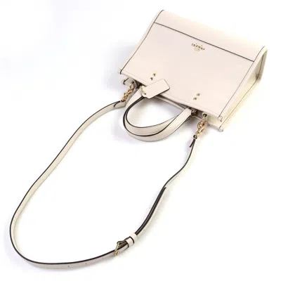 Pre-owned Coach Ivory Leather Shoulder Bag Tote Bag () In White