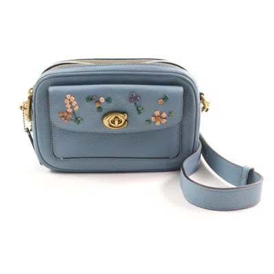 Pre-owned Coach Light Blue Leather Shoulder Bag ()