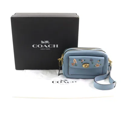 Pre-owned Coach Light Blue Leather Shoulder Bag ()