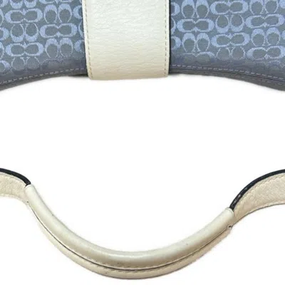 Pre-owned Coach Mini Signature Blue Leather Shoulder Bag ()