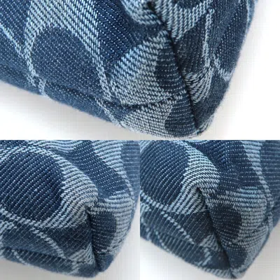 Pre-owned Coach Navy Denim Leather Shoulder Bag () In Blue