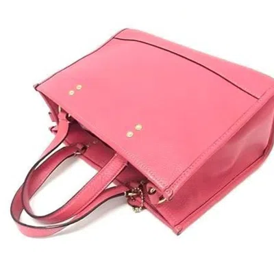 Pre-owned Coach Pink Leather Handbag Shoulder Bag Tote Bag ()