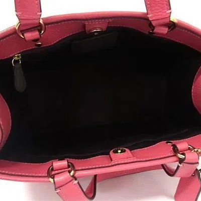 Pre-owned Coach Pink Leather Handbag Shoulder Bag Tote Bag ()