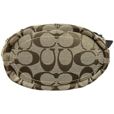 Pre-owned Coach Signature Black Brown Shoulder Bag () In Multi