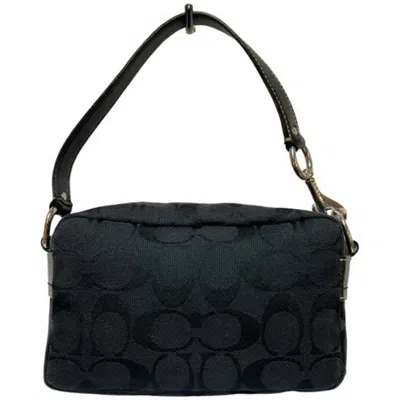 Pre-owned Coach Signature Black Handbag Shoulder Bag ()