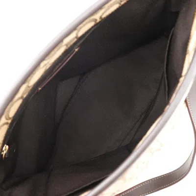 Pre-owned Coach Signature Brown Canvas Tote Bag ()