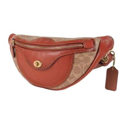 Pre-owned Coach Signature Brown Fanny Pack Shoulder Bag ()