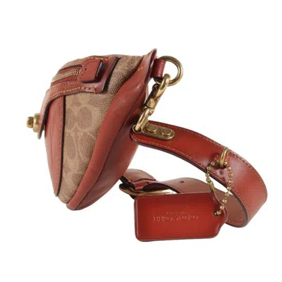 Pre-owned Coach Signature Brown Fanny Pack Shoulder Bag ()