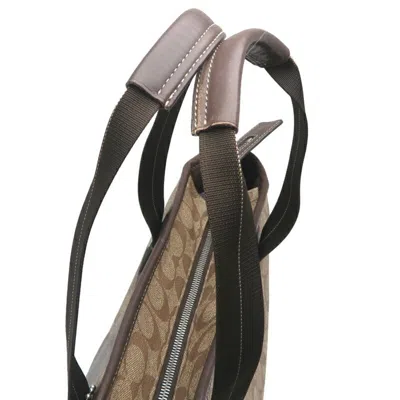 Pre-owned Coach Signature Brown Signature Line Tote Bag ()
