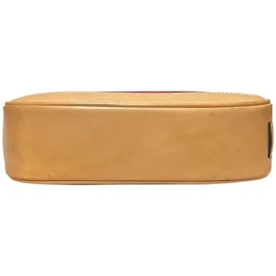 Pre-owned Coach Signature Red Color Canvas Leather Shoulder Bag ()