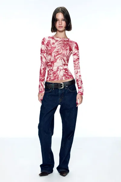 Ho25 Long Sleeve Tee In Red