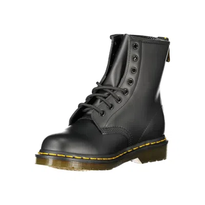 Dr. Martens Black Leather Unisex Ankle Women's Boot In Black