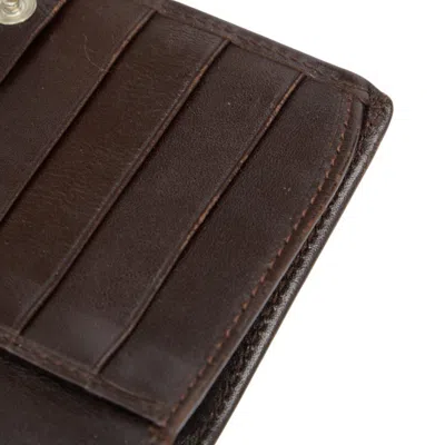 Pre-owned Fendi Beige Brown Canvas Leather Wallet (bi-fold) () In Multi