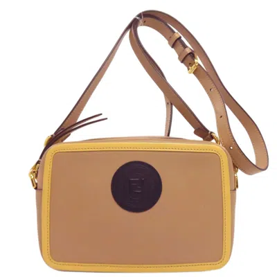 Pre-owned Fendi Beige Leather Pochette Shoulder Bag () In Sand