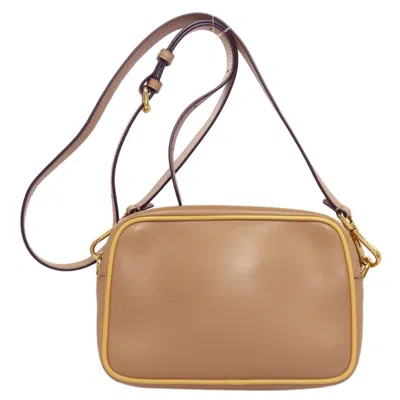 Pre-owned Fendi Beige Leather Pochette Shoulder Bag () In Sand