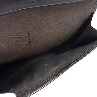 Pre-owned Fendi Black Brown Canvas Leather Wallet (bi-fold) () In Multi