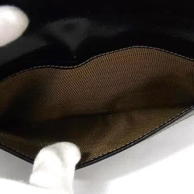 Pre-owned Fendi Black Brown Canvas Leather Wallet (bi-fold) () In Multi