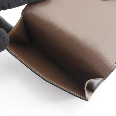 Pre-owned Fendi Black Brown Leather Wallet (tri-fold) () In Multi